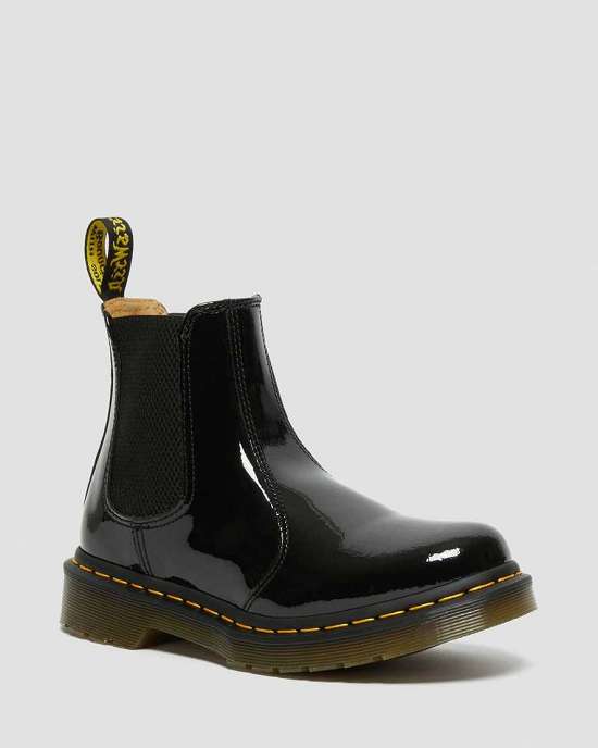 Botas Negras Dr. Martens 2976 Patent Mujer Negros MX-52961